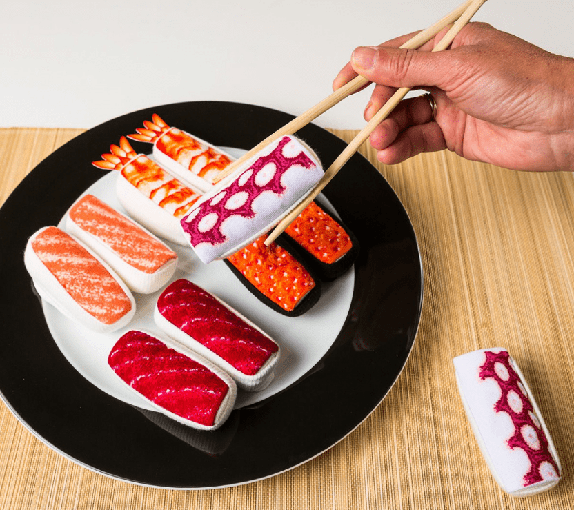 Wat dacht je van Sushi sokken voor 6,95 euro?
