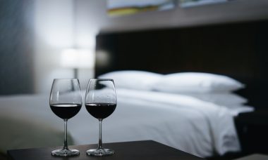 slaapkamer met wijn